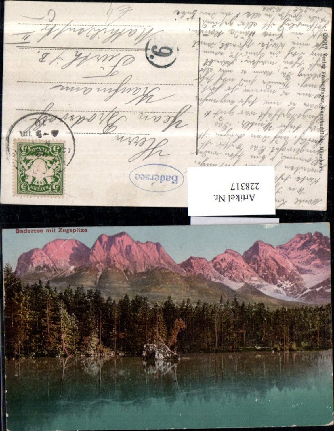 228317,Badersee See b. Grainau b. Garmisch-Partenkirchen m. Zugspitze