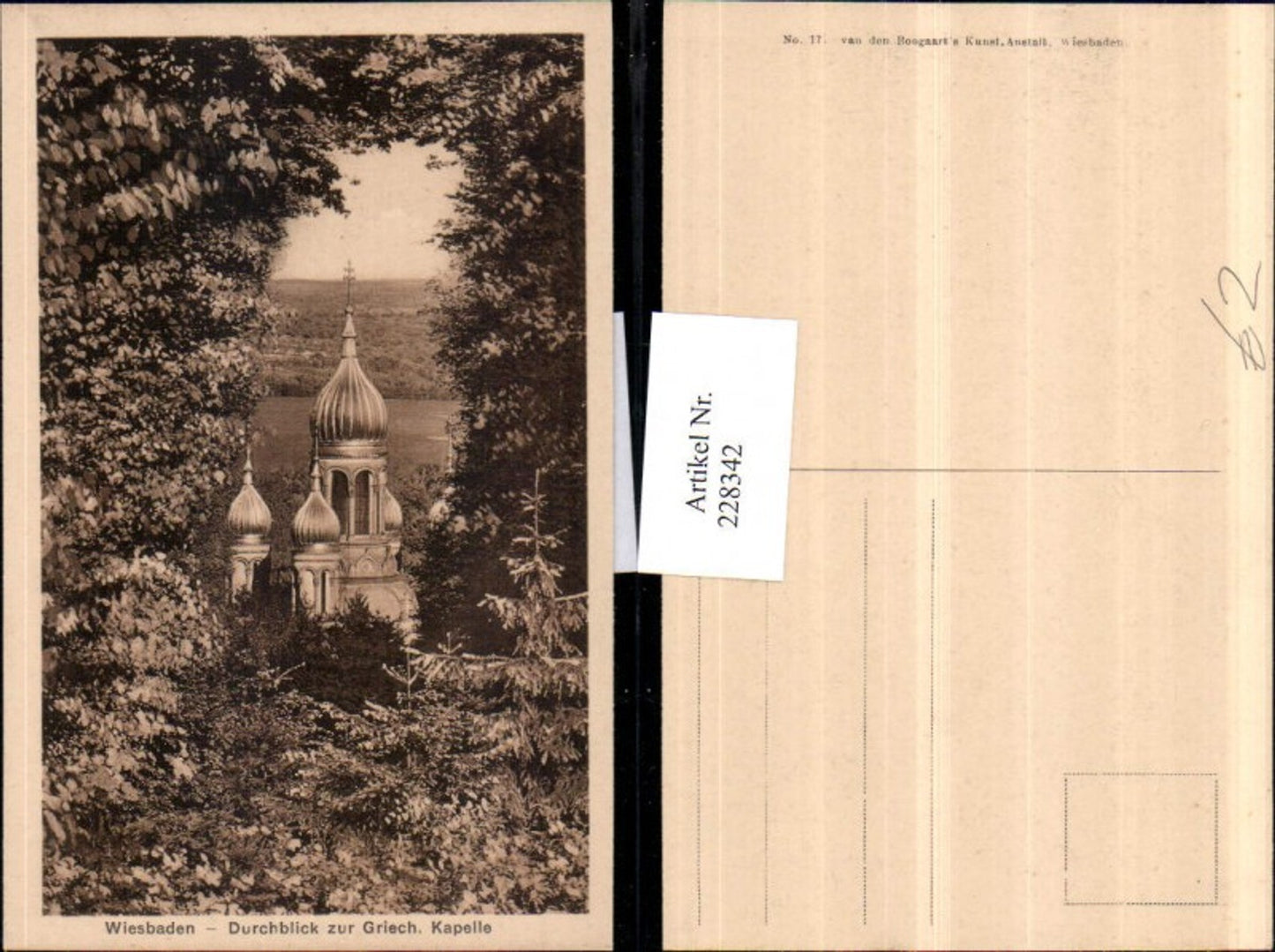 228342,Wiesbaden Durchblick zur Griechischen Kapelle