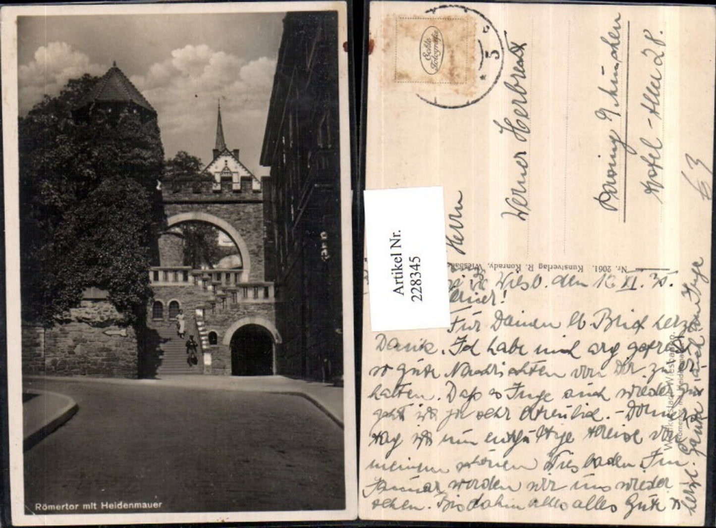 228345,Wiesbaden Römertor m. Heidenmauer Mauer