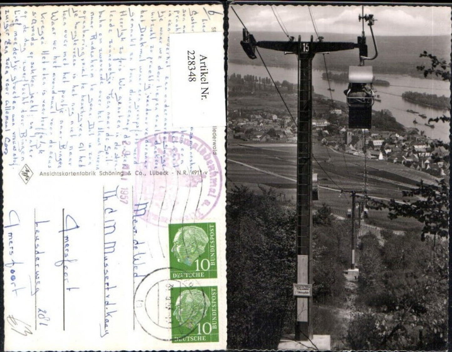 228348,Seilbahn Gondel Rüdesheim a. Rhein Niederwald