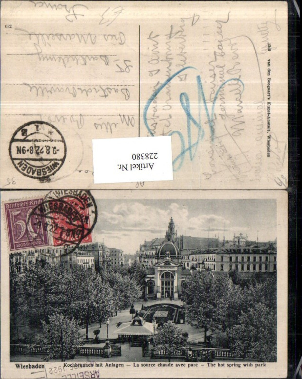 228380,Wiesbaden Kochbrunnen m. Anlagen
