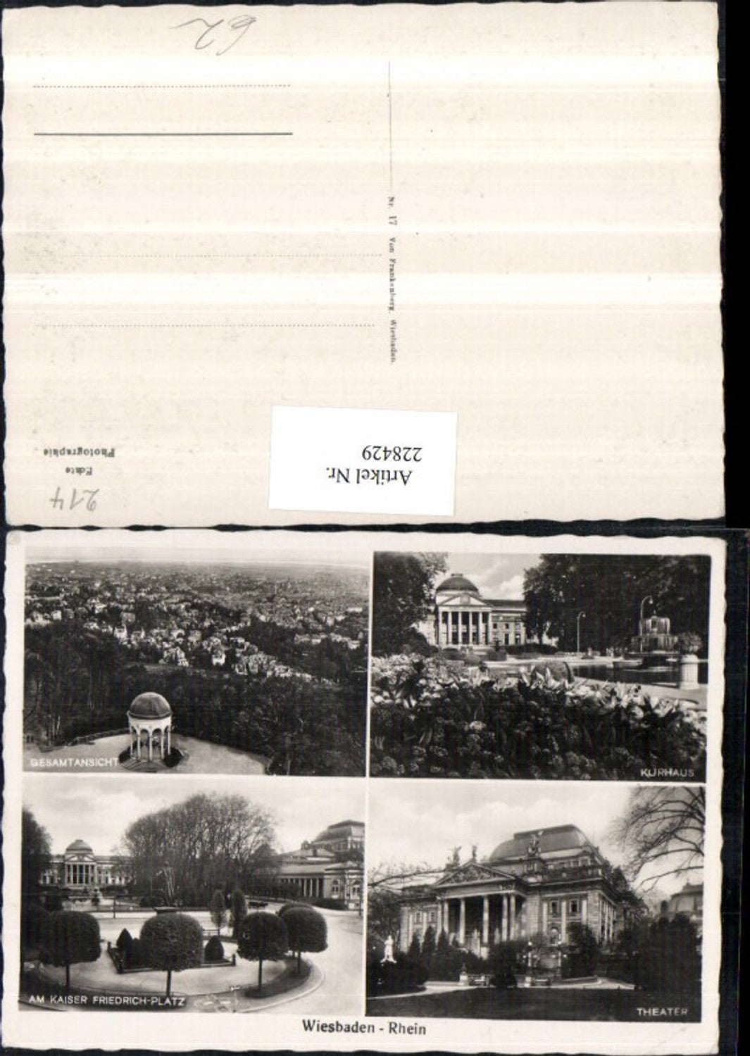228429,Wiesbaden a. Rhein Totale Kurhaus Theater Kaiser Friedrich-Platz Neroberg Tempel