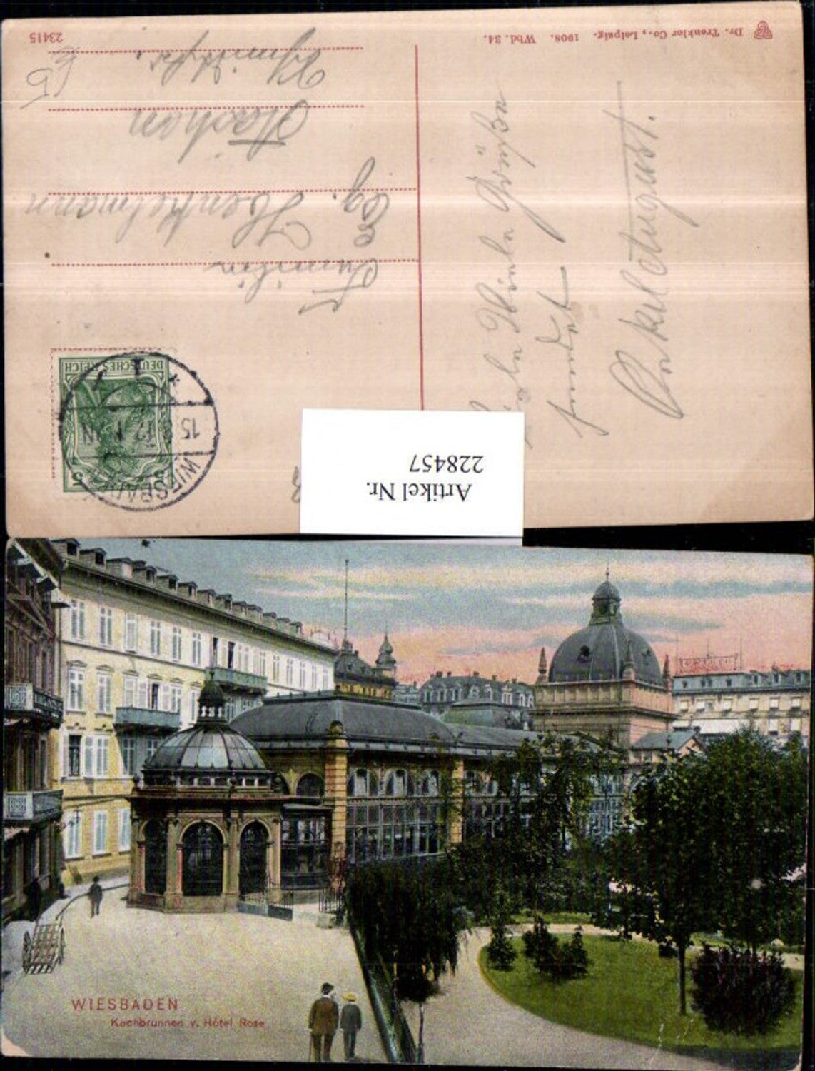 228457,Wiesbaden Kochbrunnen v. Hotel Rose pub Trenkler & Co 34