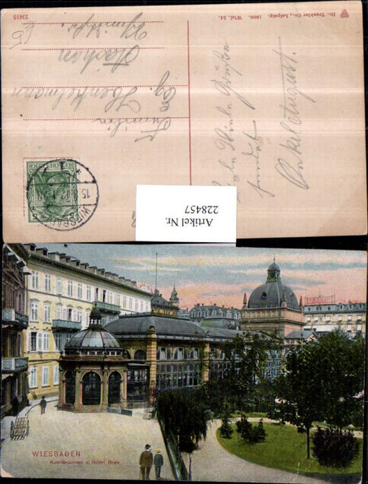 228457,Wiesbaden Kochbrunnen v. Hotel Rose pub Trenkler & Co 34