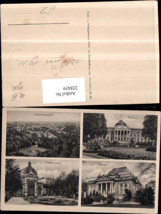 228459,Wiesbaden Totale Kurhaus Theater Kochbrunnen Neroberg Tempel