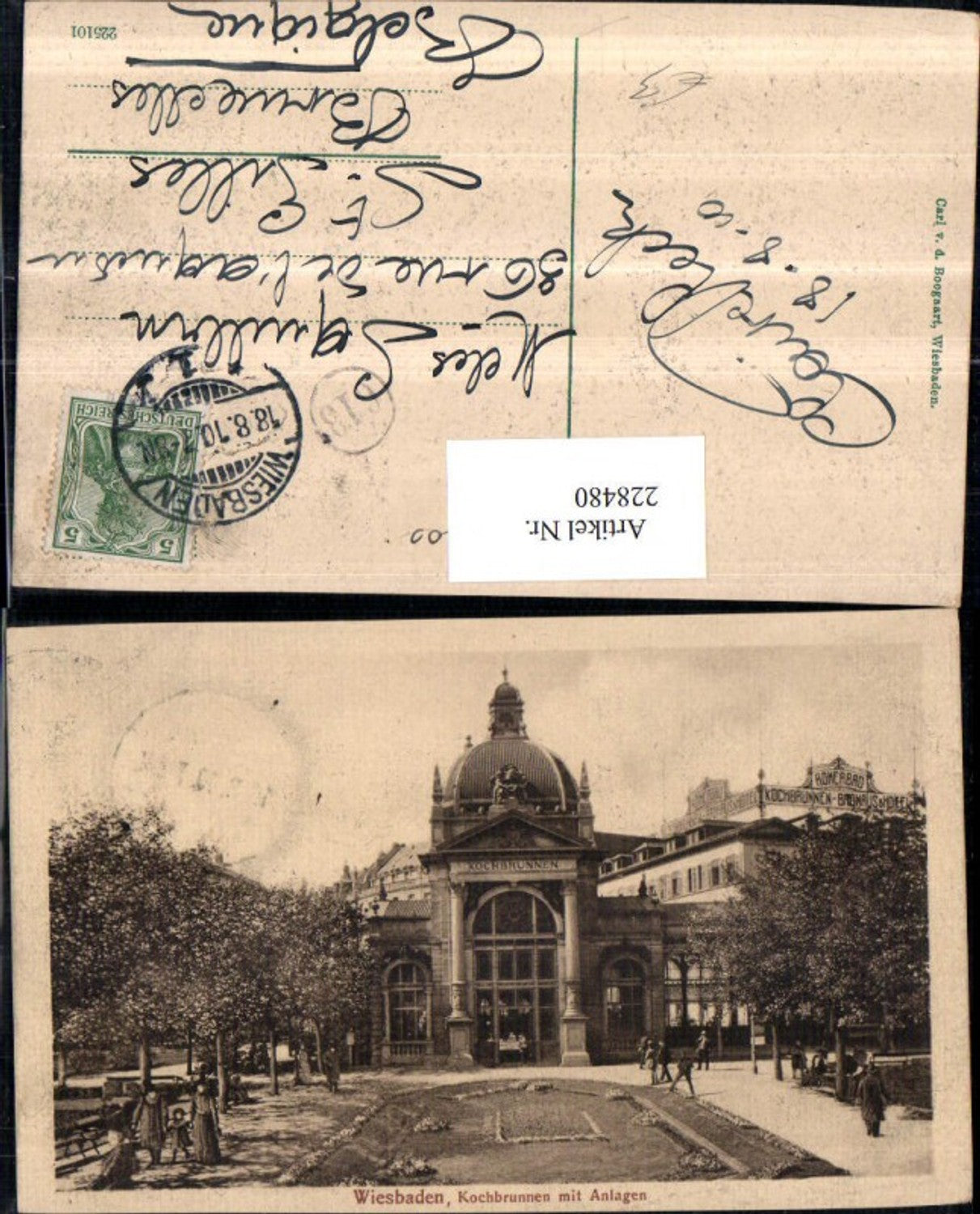 228480,Wiesbaden Kochbrunnen m. Anlagen