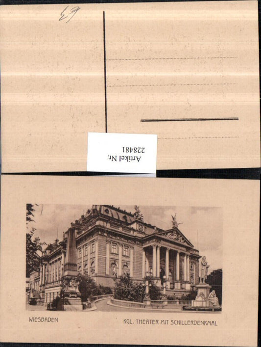 228481,Wiesbaden Königliches Theater m. Schillerdenkmal