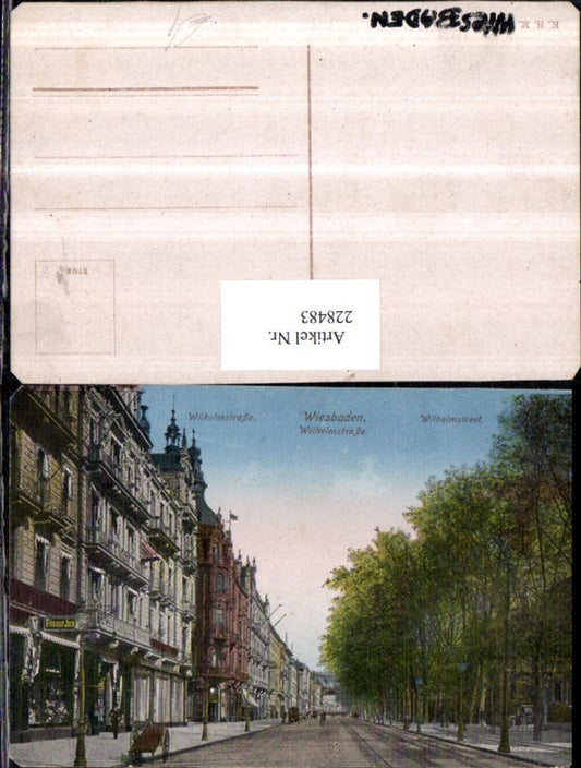 228483,Wiesbaden Wilhelmstraße Straßenansicht Geschäfte