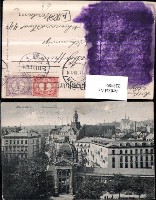 228489,Wiesbaden Kochbrunnen u. Hotel