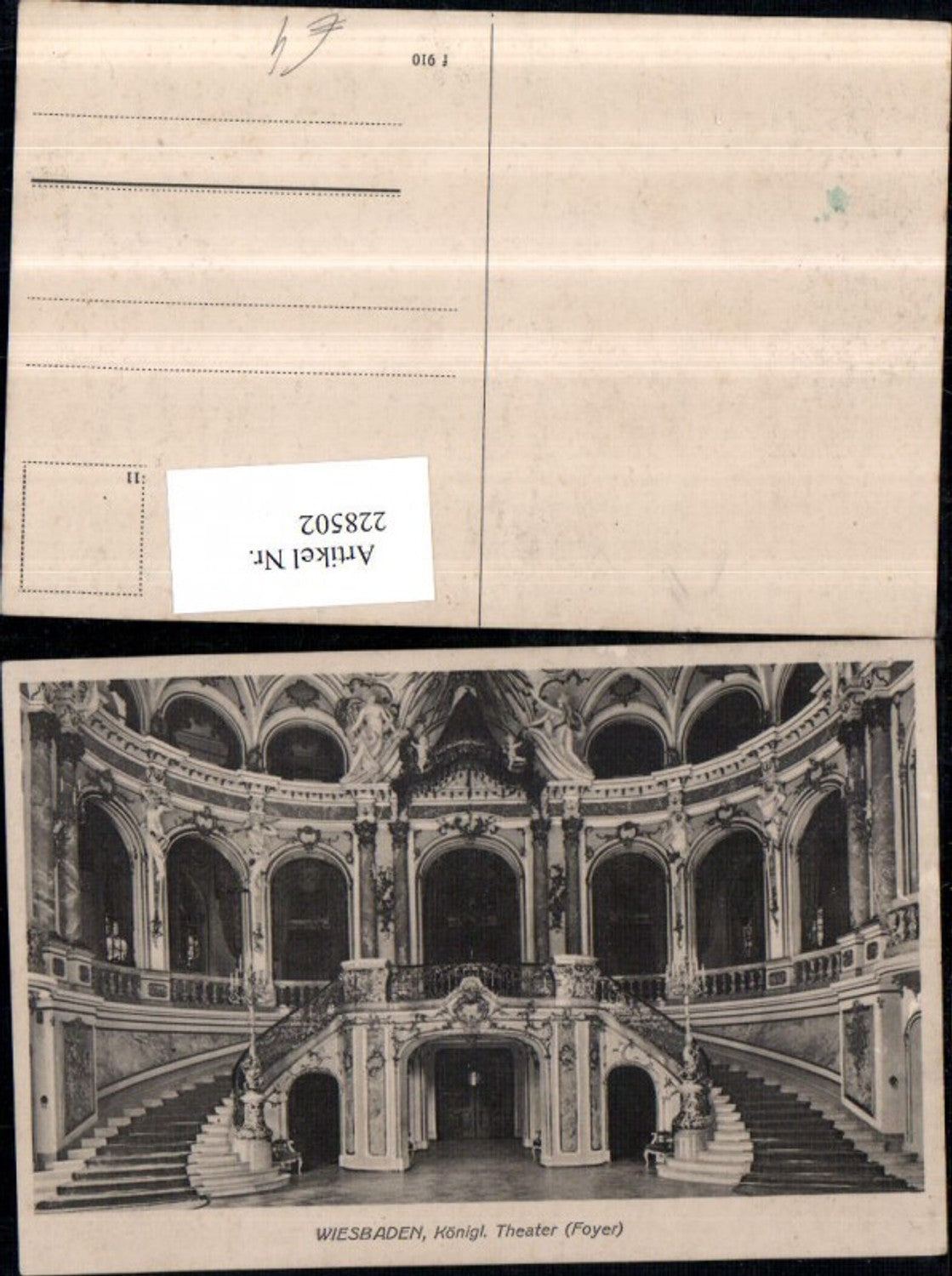 228502,Wiesbaden Königliches Theater Foyer Innenansicht