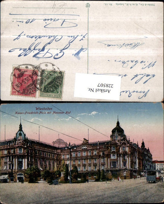 228507,Wiesbaden Kaiser-Friedrich-Platz m. Nassauer-Hof Straßenansicht pub Trinks & Co 13