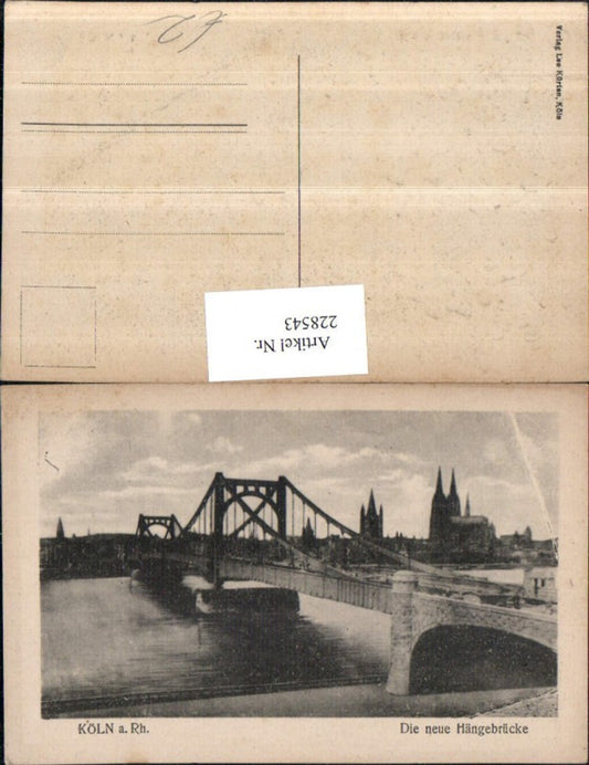 228543,Köln a. Rhein Die neue Hängebrücke Brücke