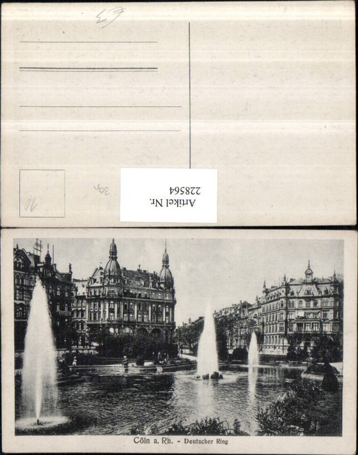228564,Köln a. Rhein Deutscher Ring Springbrunnen Fontäne