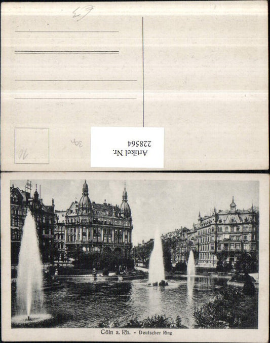 228564,Köln a. Rhein Deutscher Ring Springbrunnen Fontäne