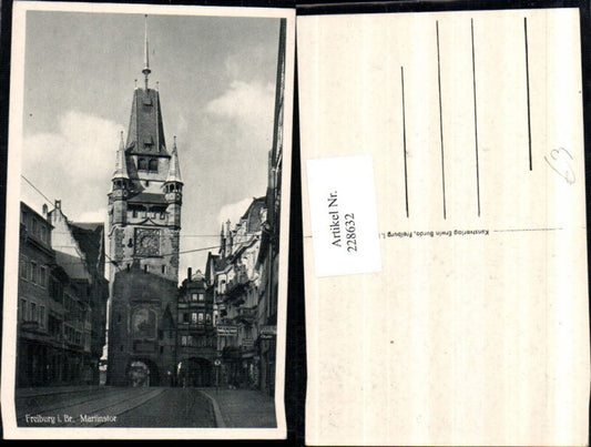 228632, Freiburg im Breisgau, Martinstor Gate, Tower, Street View