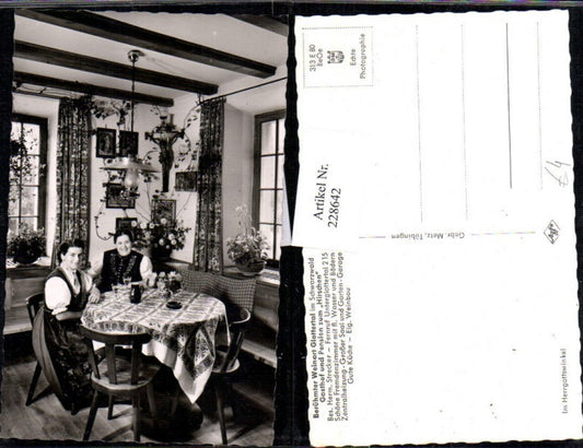 228642, Glottertal in the Black Forest, Gasthof und Pension zum Hirschen, owner Herm. Strecker, women in traditional dress