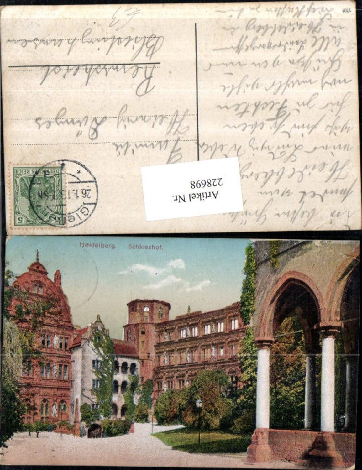 228698,Heidelberg Schlosshof Hof Tempel