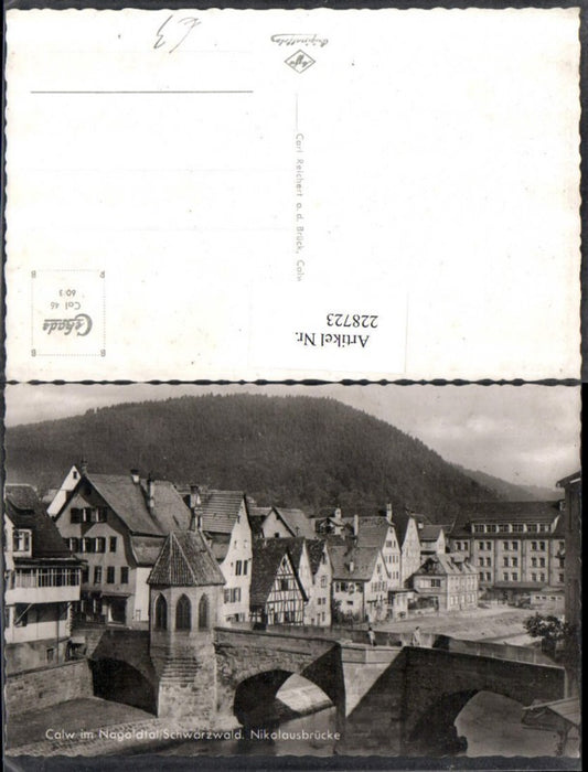 228723, Calw in the Nagold Valley in the Black Forest, Nikolaus Bridge