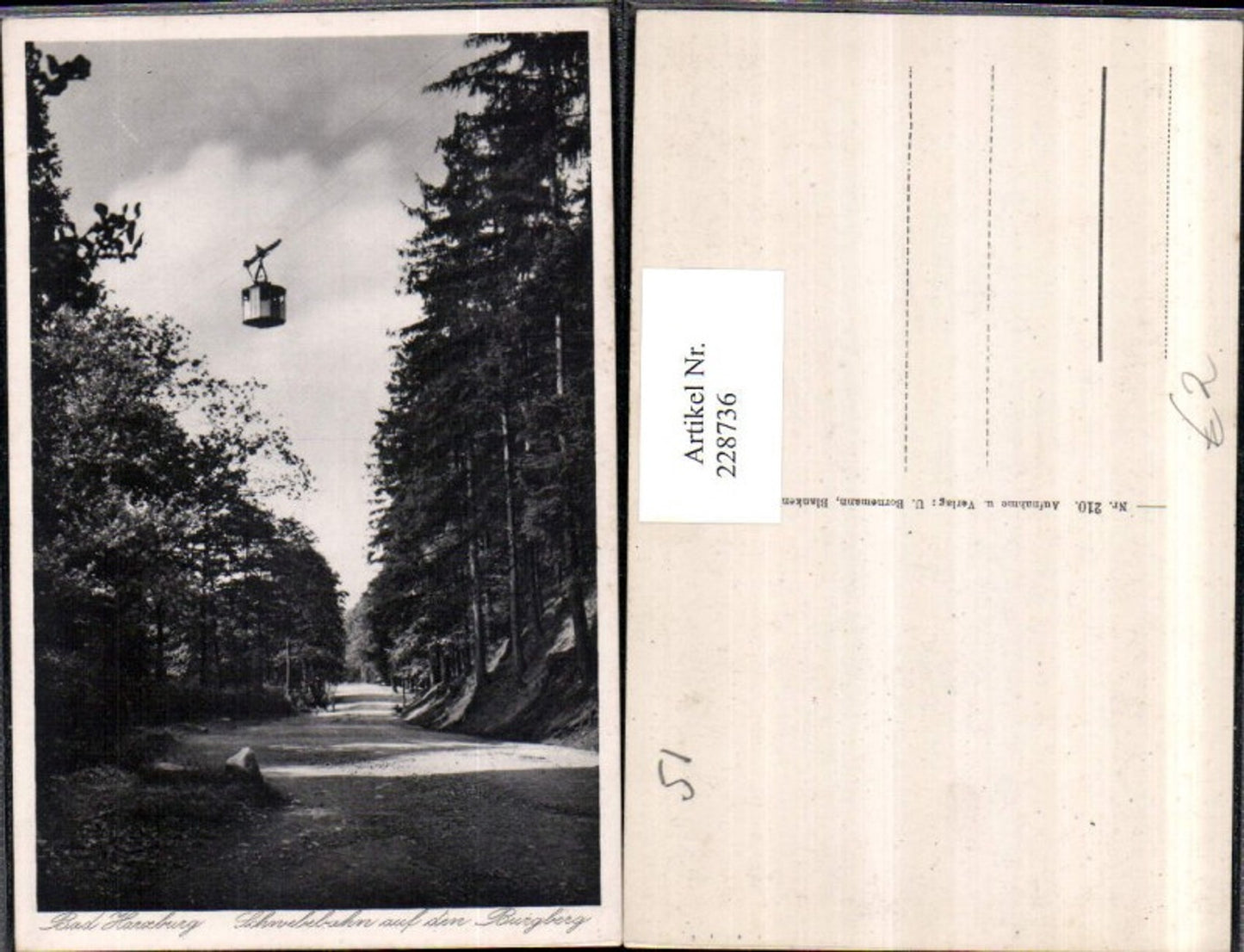 228736,Bad Harzburg Schwebebahn auf d. Burgberg Seilbahn Gondel