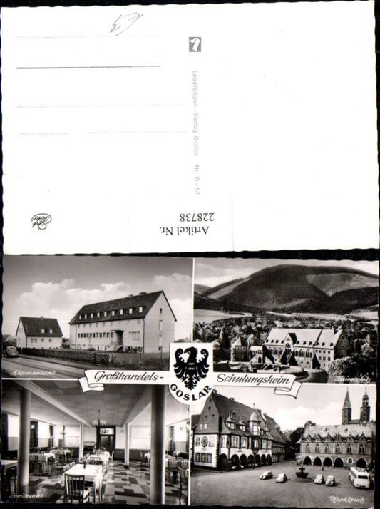 228738,Großhandels Schulungsheim Goslar Kaiserpfalz Marktplatz Speisesaal Mehrbildkarte