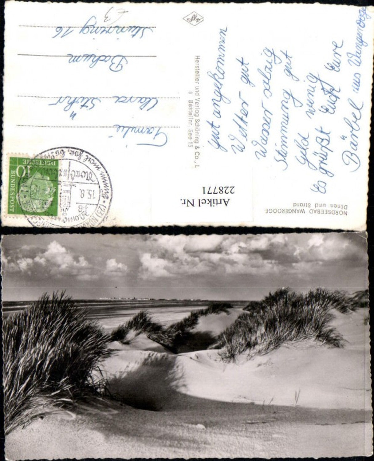 228771,Nordseebad Wangerooge Dünen u. Strand Partie