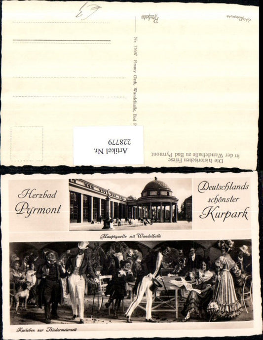 228779,Bad Pyrmont Hauptquelle m. Wandelhalle Kurleben zur Biedermeierzeit