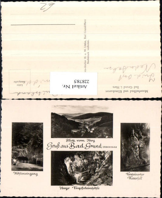 228785,Bad Grund im Oberharz Totale Versteinerter Wasserfall Iberger Tropfsteinhöhle Mehrbildkarte
