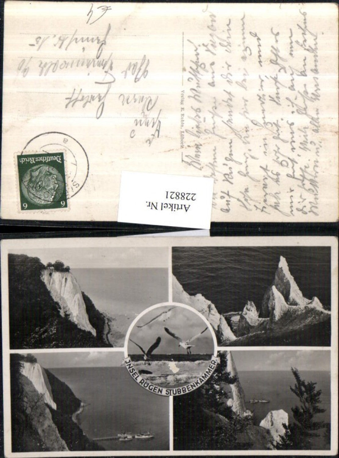 228821,Insel Rügen Stubbenkammer Möwen Felsen Mehrbildkarte