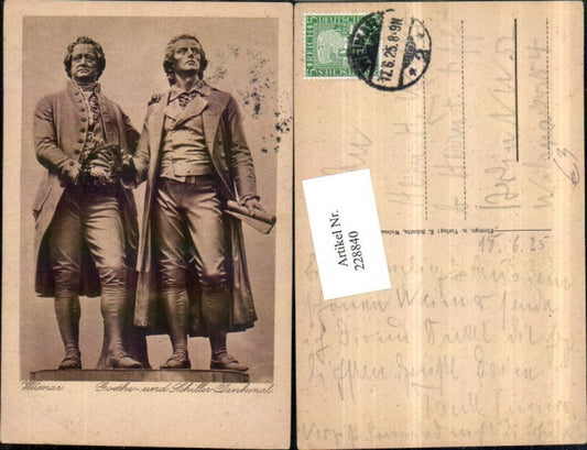 228840,Weimar Goethe u. Schiller-Denkmal Detailansicht