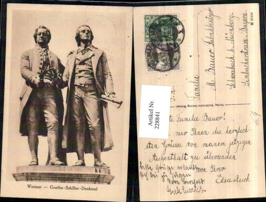 228841,Weimar Goethe u. Schiller-Denkmal Detailansicht