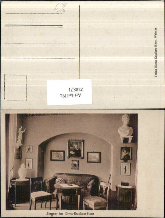 228871,Weimar Zimmer im Kirms-Krackow-Haus Innenansicht
