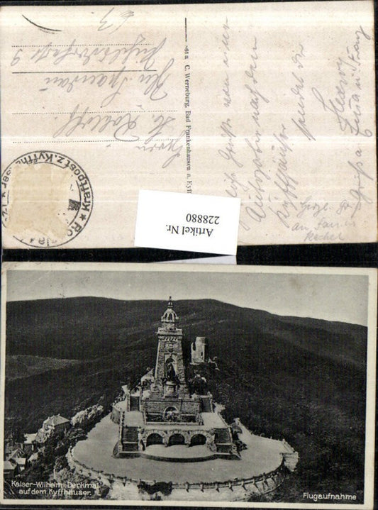 228880, Kaiser Wilhelm Monument on the Kyffhäuser, aerial photograph