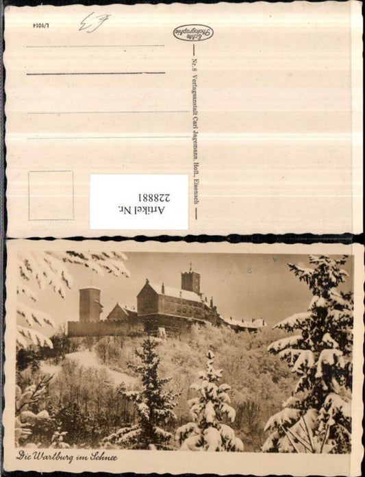 228881, Wartburg Castle in the snow near Eisenach, winter scene