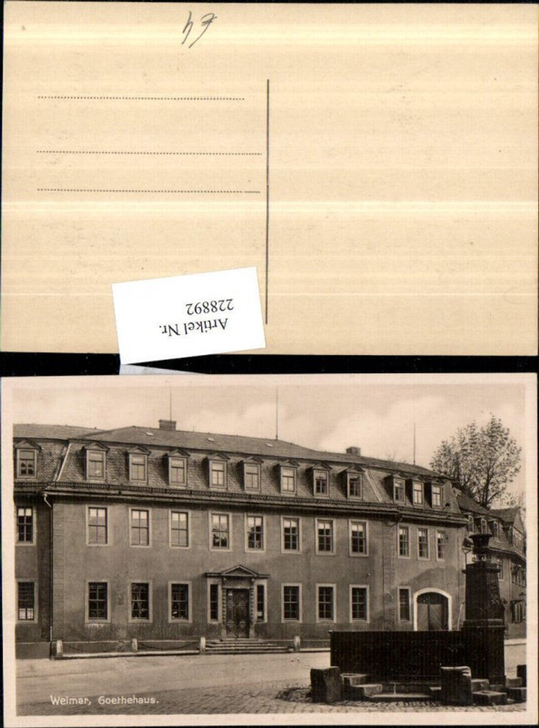 228892, Weimar Goethe House with fountain