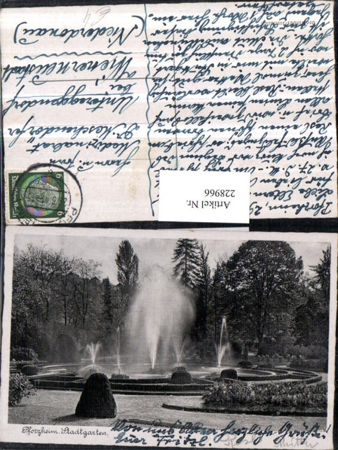 228966,Pforzheim Stadtgarten Garten Springbrunnen Partie