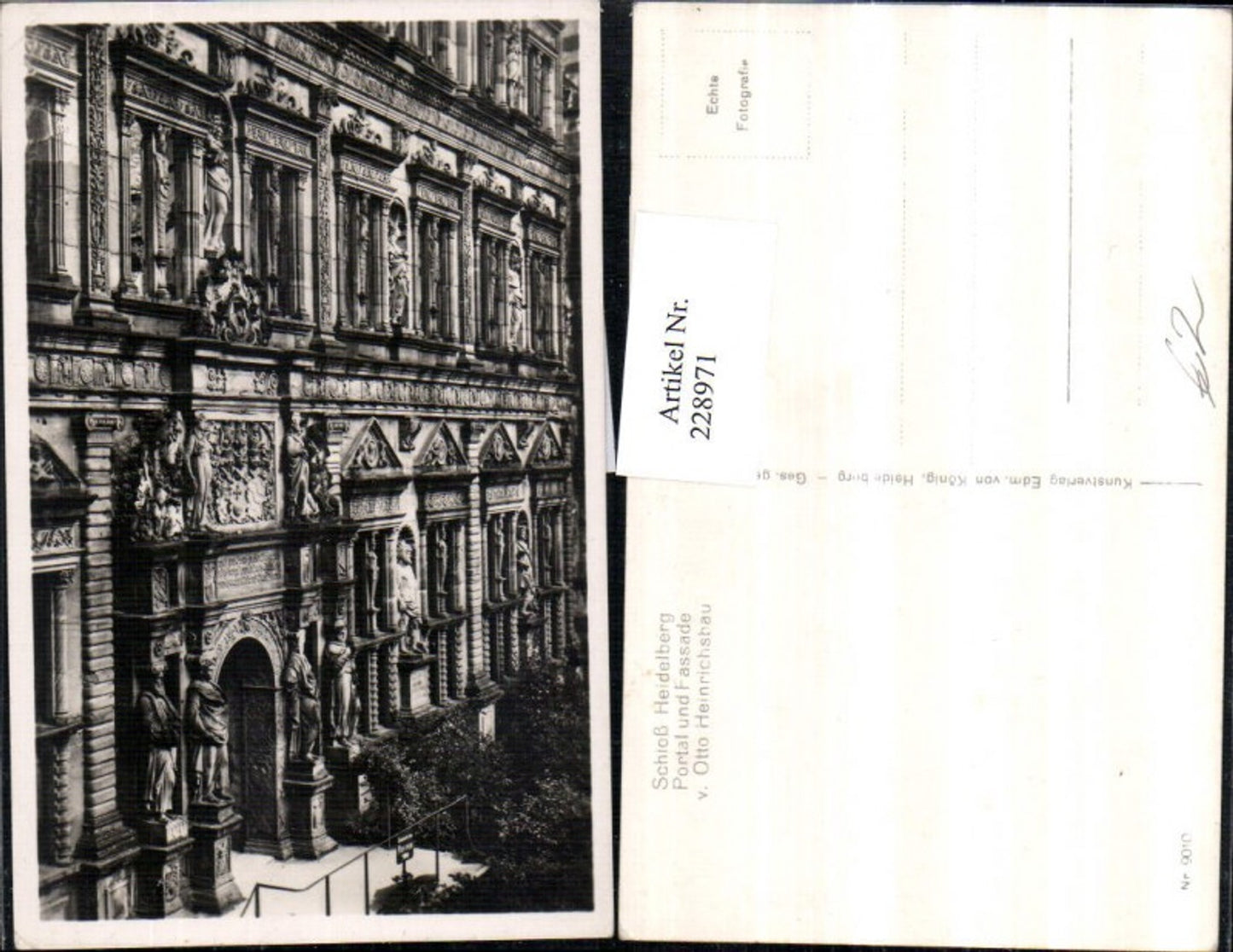 228971, Heidelberg Castle Portal and Facade by Otto Heinrichs Building Detail View