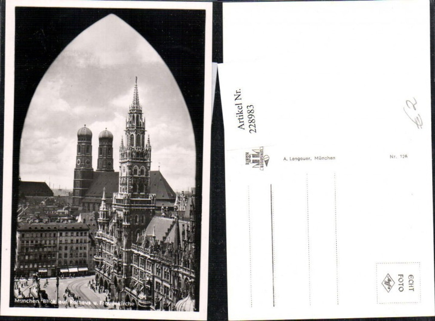 228983,München Blick auf Rathaus u. Frauenkirche Kirche