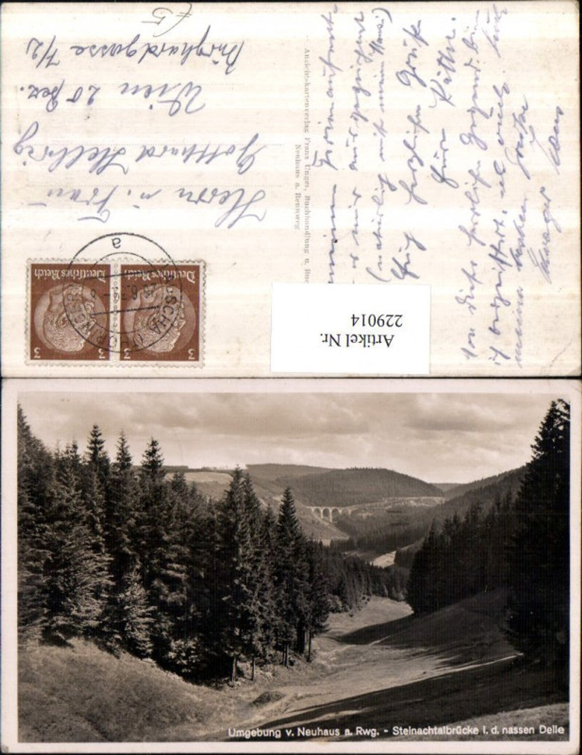229014,Umgebung v. Neuhaus a. Rennweg Steinachtalbrücke i. d. Nassen Delle