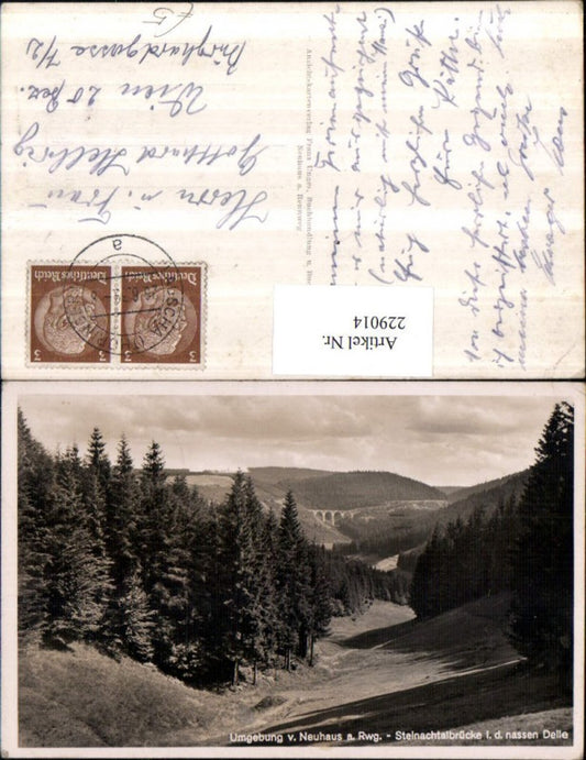 229014,Surroundings of Neuhaus am Rennweg, Steinachtal Bridge in Nassen Delle