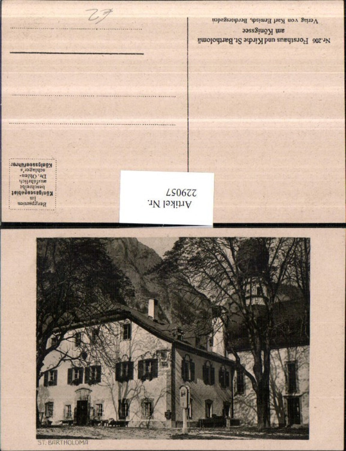 229057,St. Bartholomä Forsthaus u. Kirche am Königssee