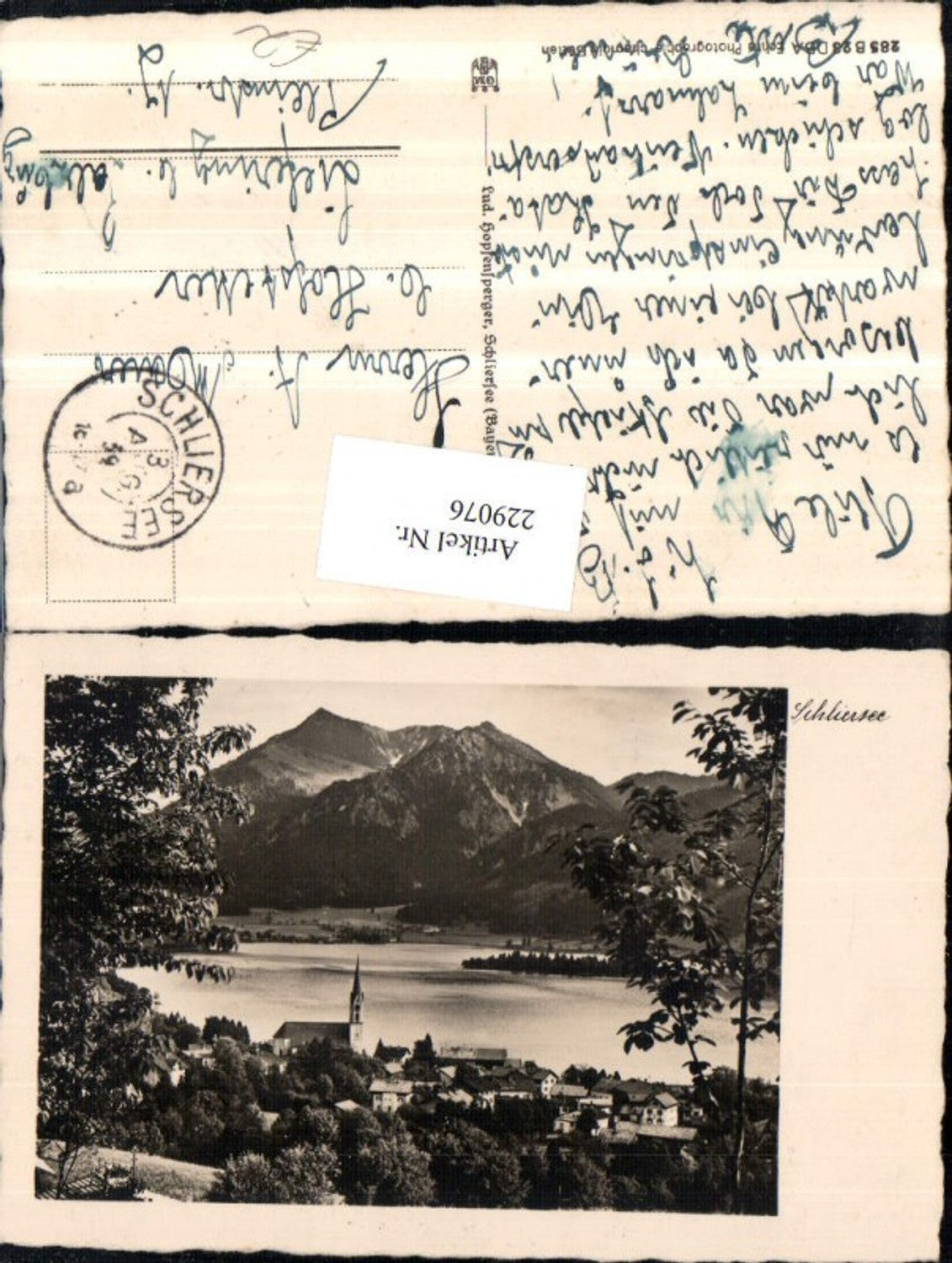 229076,Schliersee m. See Teilansicht Partie