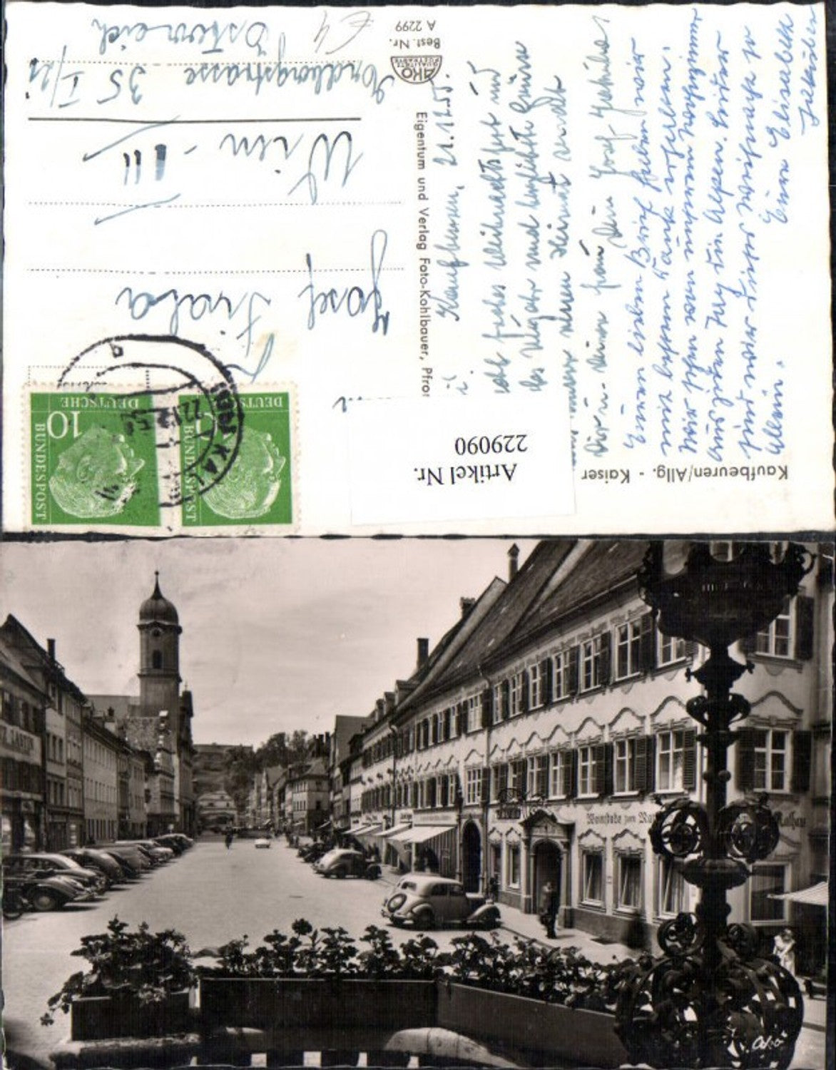 229090,Kaufbeuren im Allgäu Kaiser Maxstraße Straßenansicht Weinstube Geschäfte
