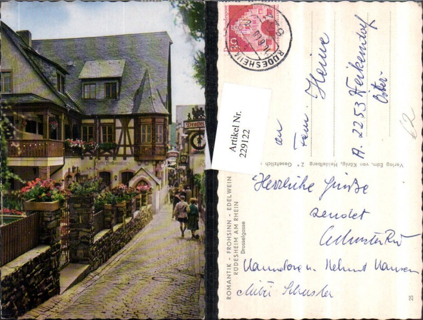 229122,Rüdesheim a. Rhein Drosselgasse Hotel Lindenwirt