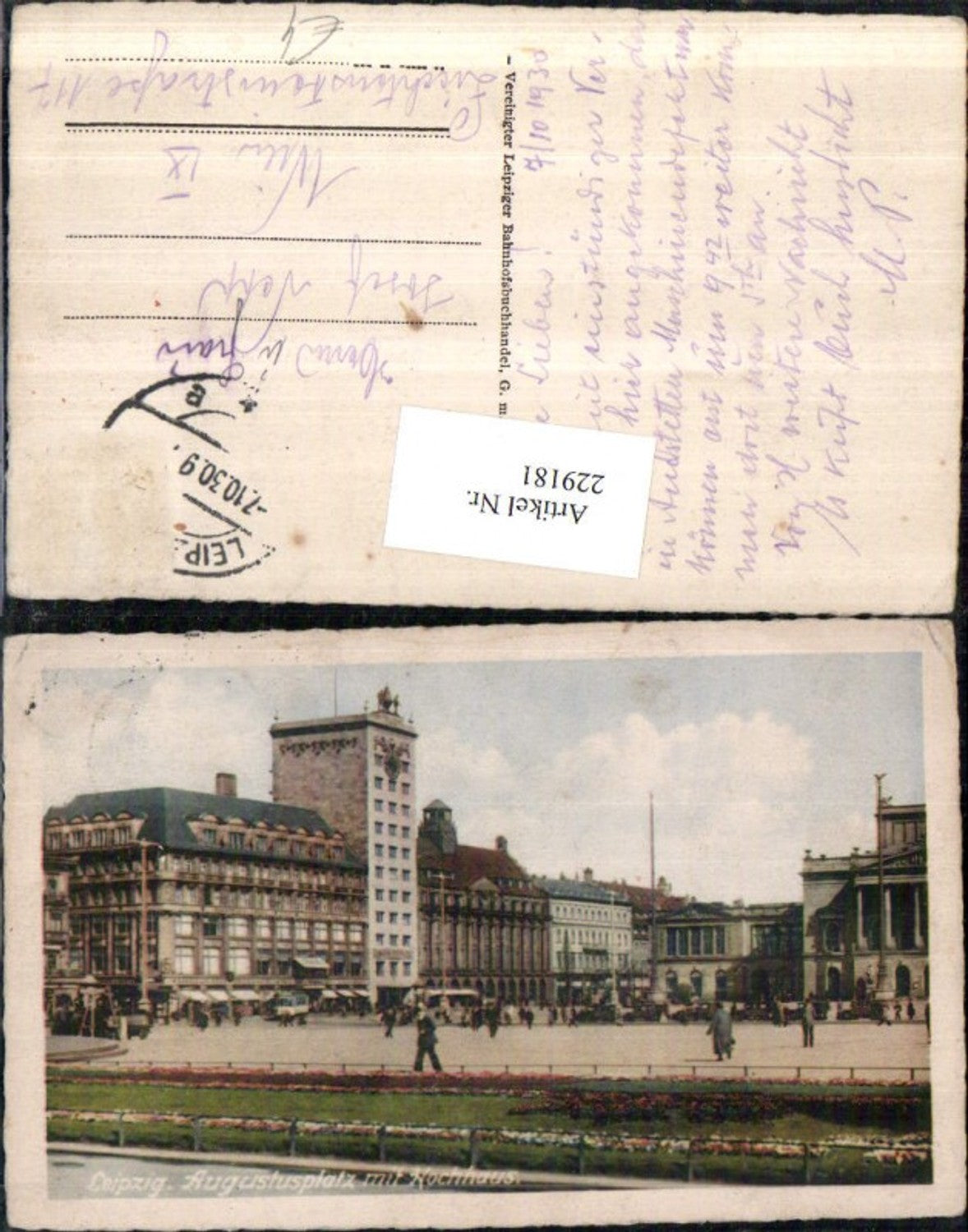 229181,Leipzig Augustusplatz m. Hochhaus