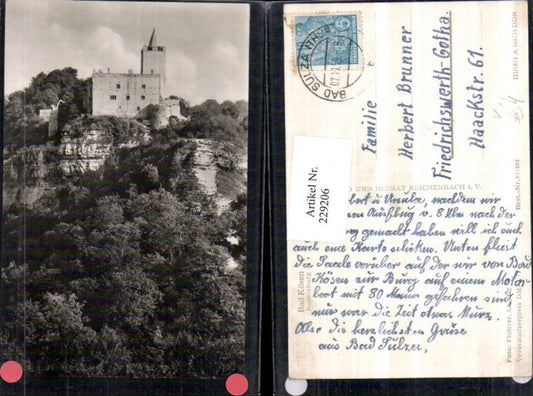 229206,Bad Kösen Rudelsburg Burg pub VEB Reichenbach 8/1883