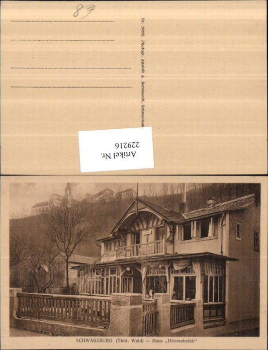 229216, Schwarzburg in the Thuringian Forest, Haus Himmelreich