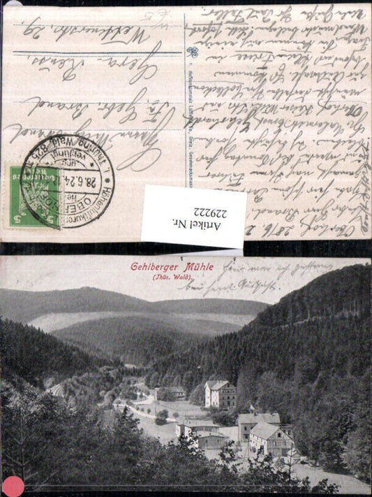 229222, Gehlberger Mill in the Thuringian Forest, Ilm district, total view