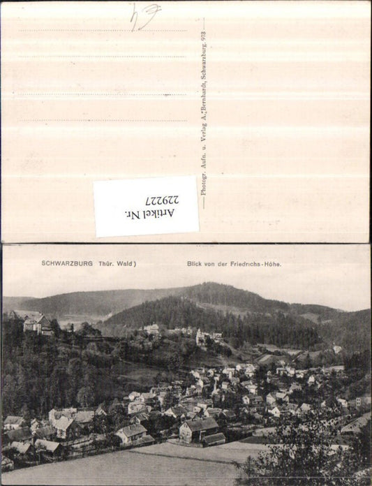 229227, Schwarzburg in Thuringia, Forest, View from Friedrichs-Höhe, Total