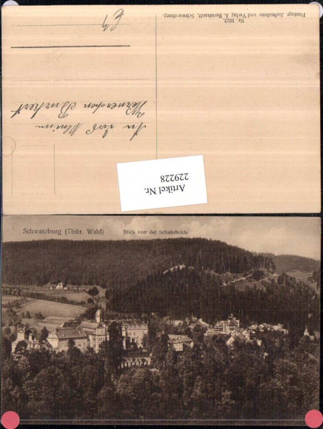 229228,Schwarzburg im Thüringer Wald Teilansicht Blick v. d. Schabsheide