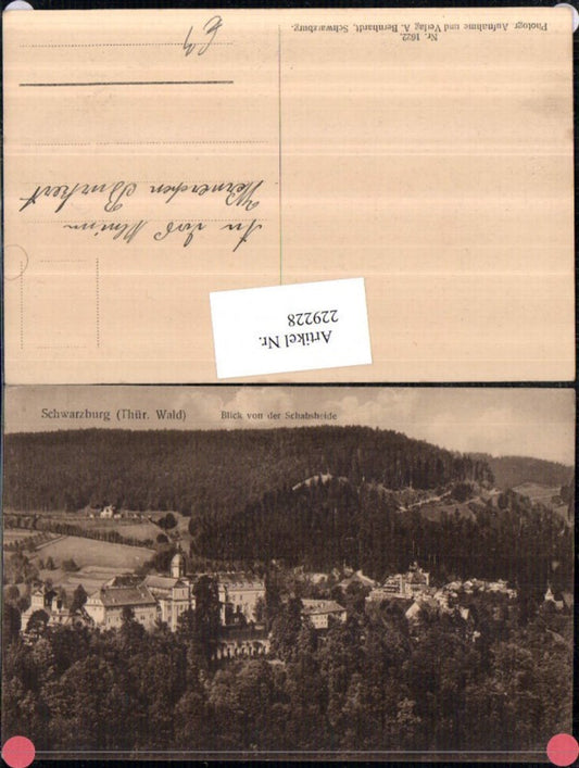 229228, Schwarzburg in the Thuringian Forest, partial view, view from Schabsheide